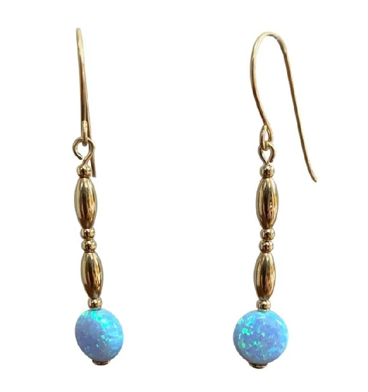 Yaron Morhaim Gold Round Opal Drop Earrings