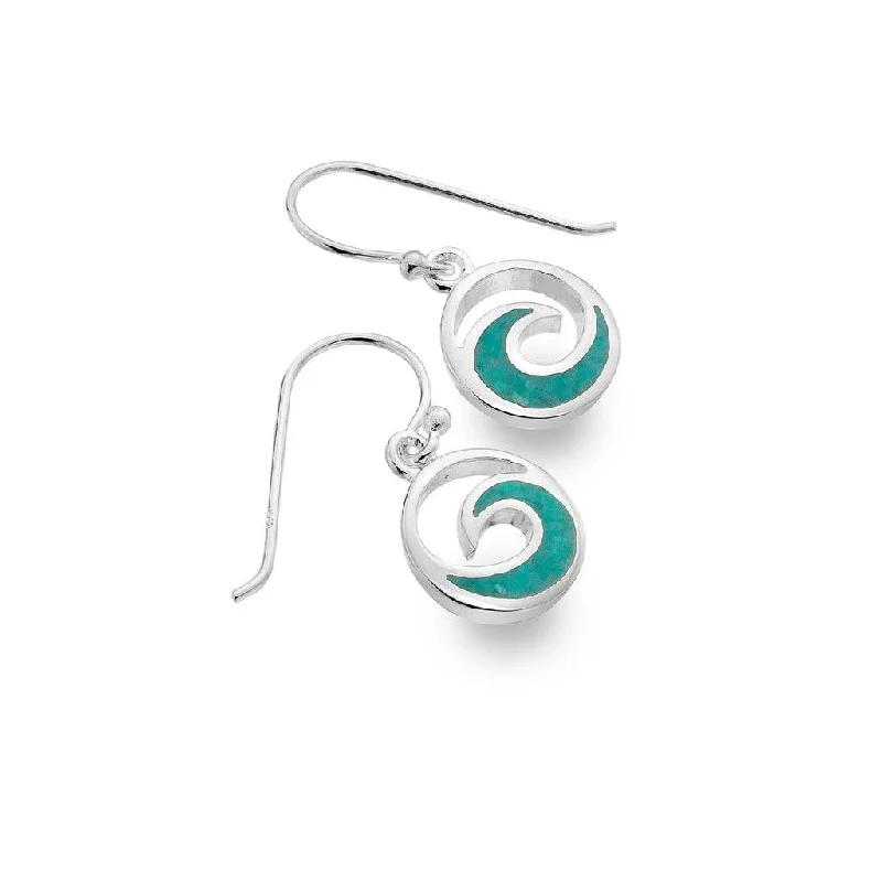 Sea Gems Turquoise Wave Drop Earrings