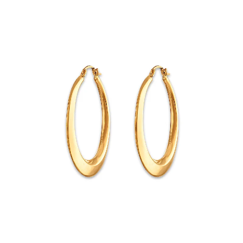 10KT Yellow Gold 30MM Hoop Earrings