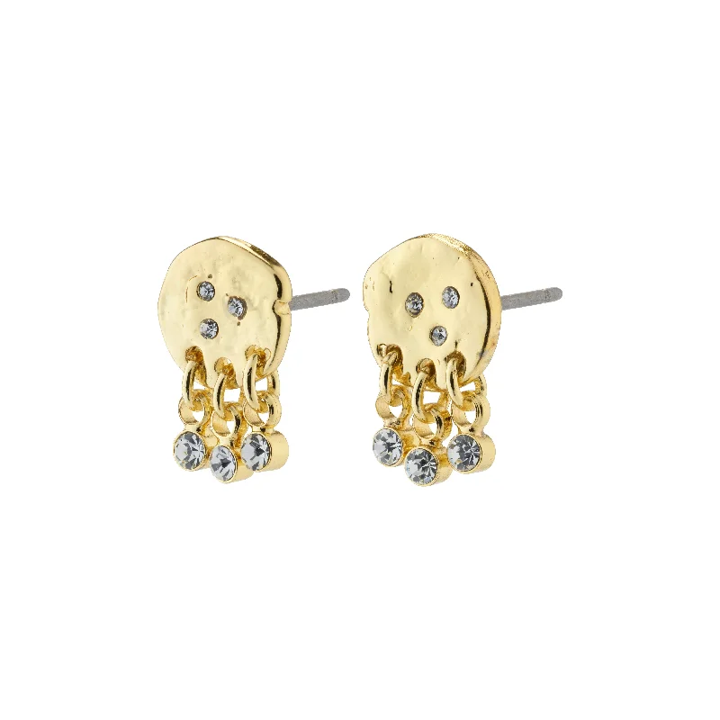 BREATHE crystal earrings gold-plated