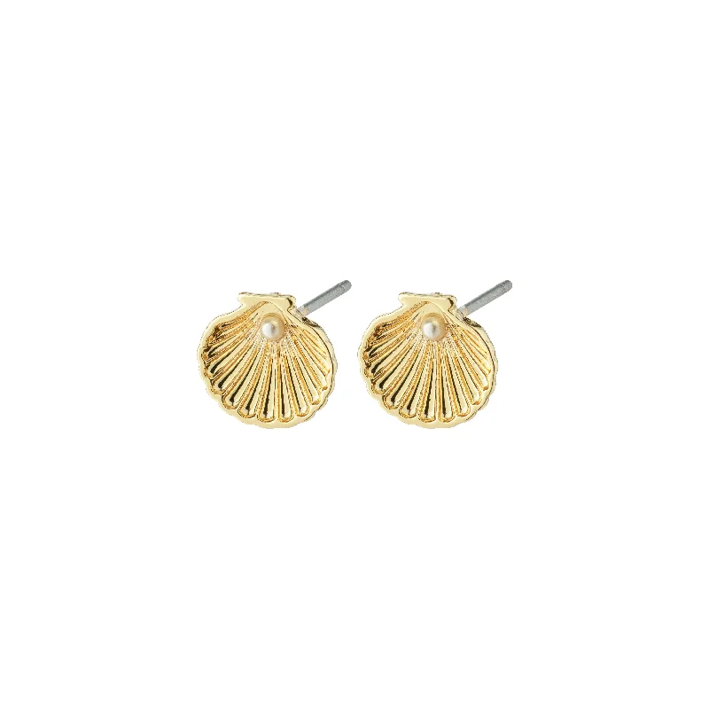 OPAL seashell earrings gold-plated