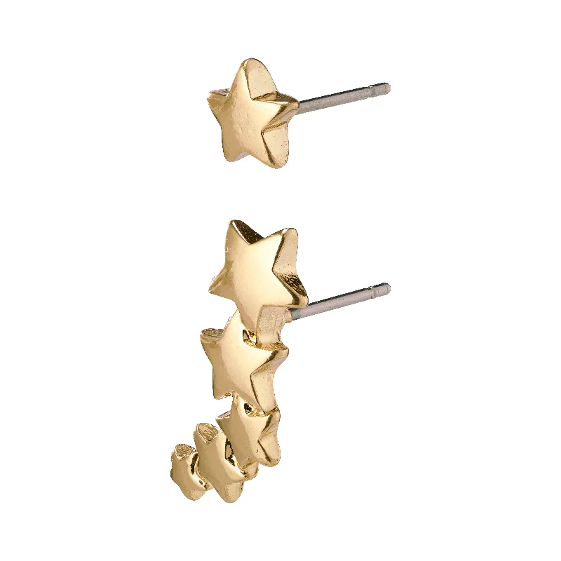 AVA star earrings gold-plated