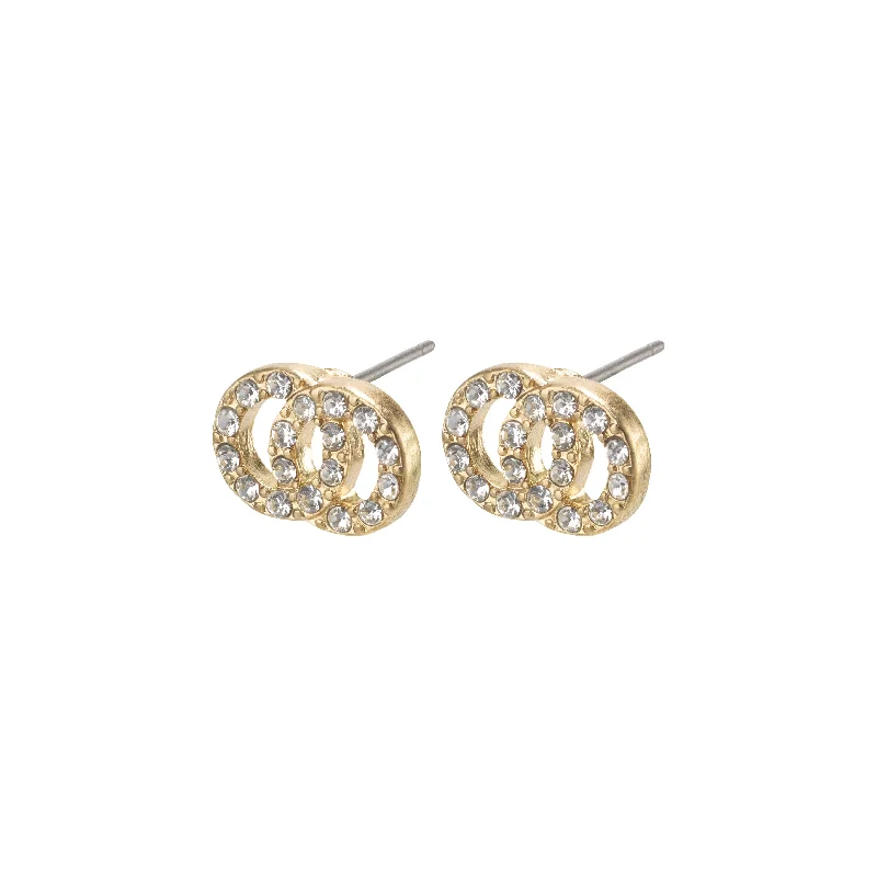 VICTORIA crystal earrings gold-plated