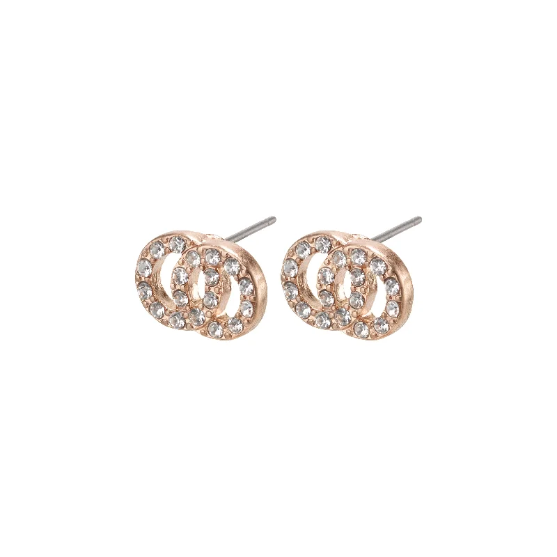 VICTORIA crystal earrings rosegold-plated