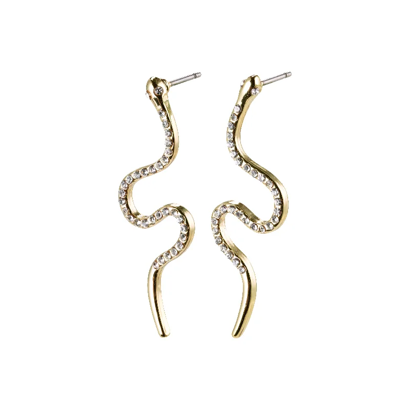 DAGNY crystal earrings gold-plated