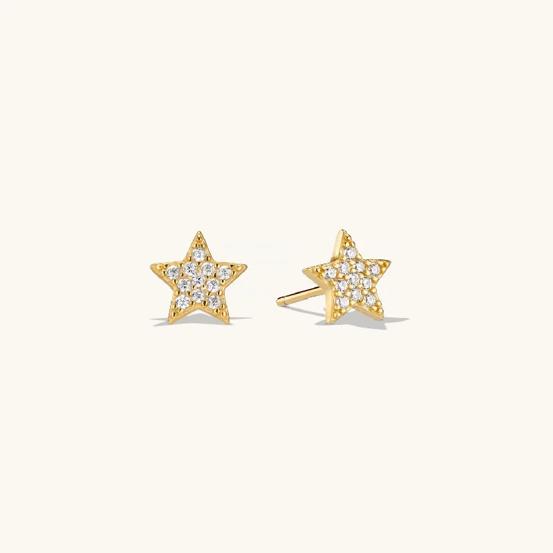 Astrid Star Stud Earring in Gold