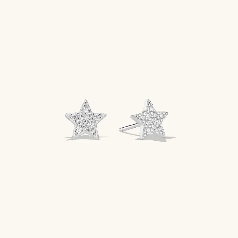 Astrid Star Stud Earring in Silver