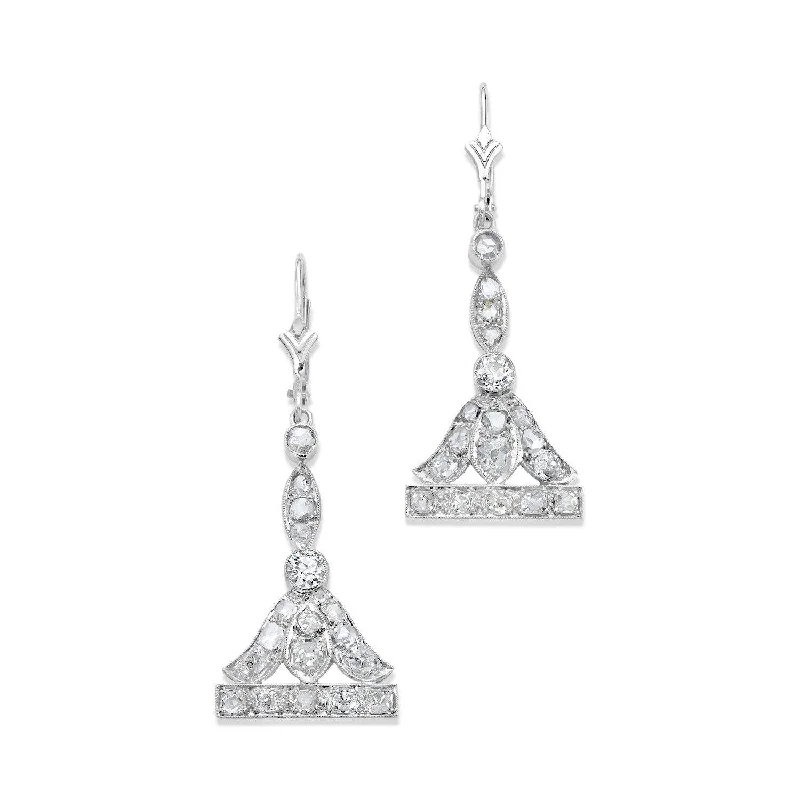 BELLE-EPOCH DIAMOND DROP EARRINGS