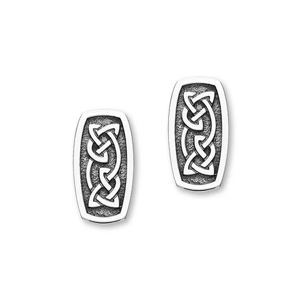 Celtic Silver Stud Earrings E1786