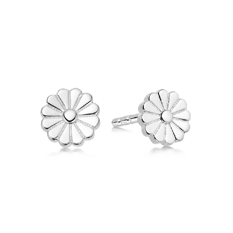 Daisy Bloom Stud Earrings Sterling Silver