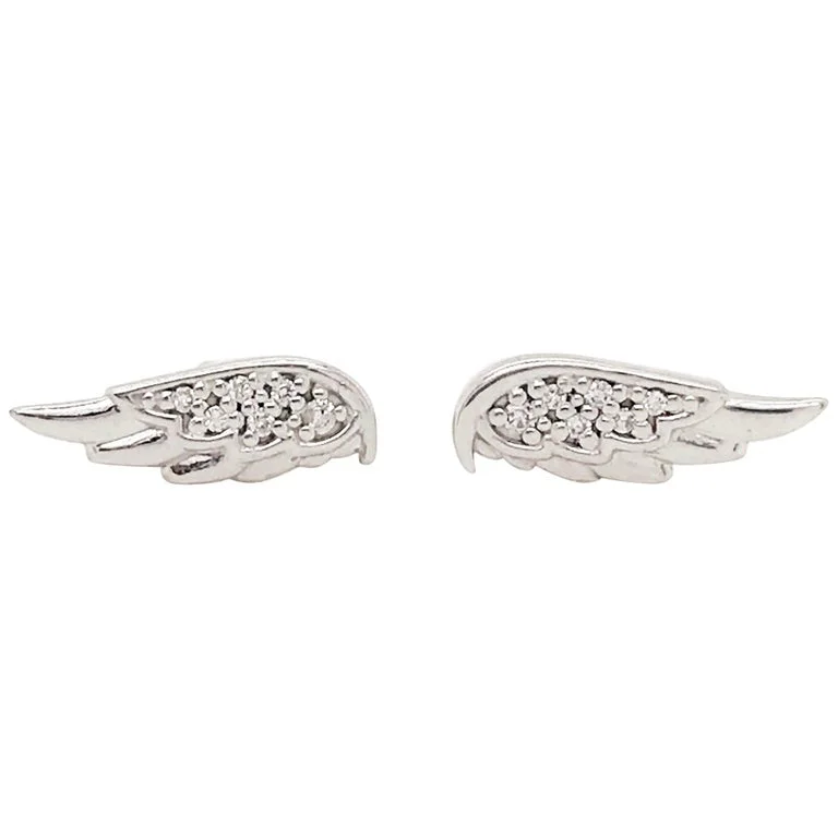 Diamond Angel Wings Earrings