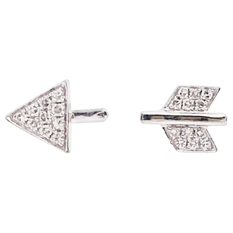 Diamond Arrow Stud Earrings