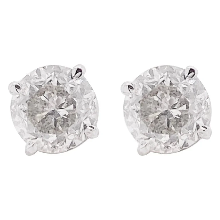 1 Carat Diamond Stud Earrings