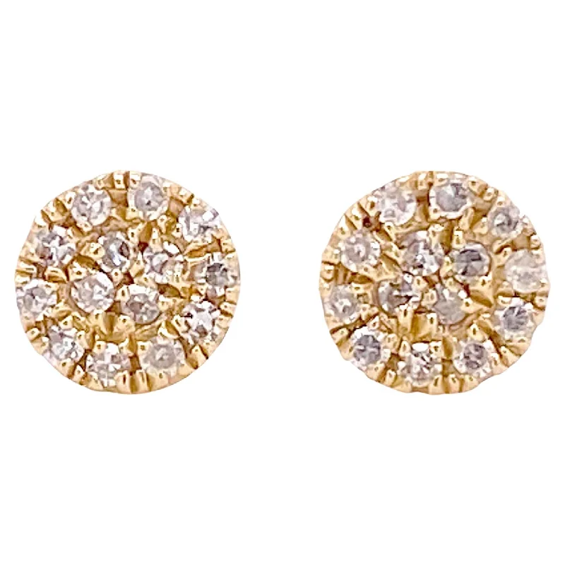 Pave Diamond Stud Earrings