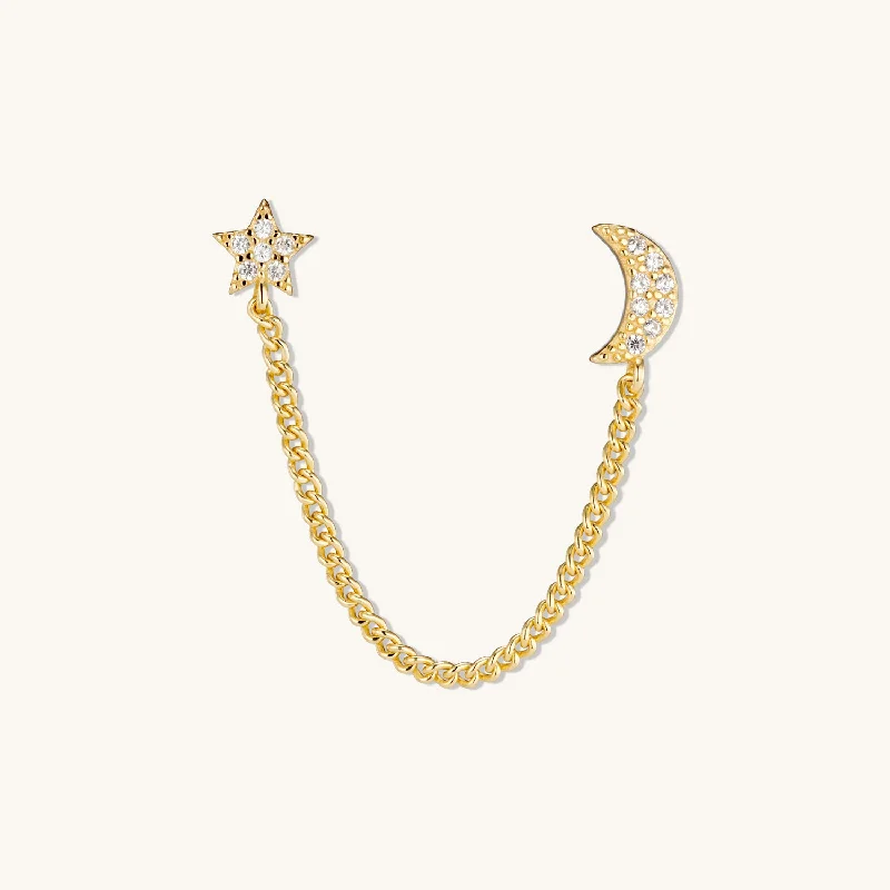 Celestial Link Stud In Gold