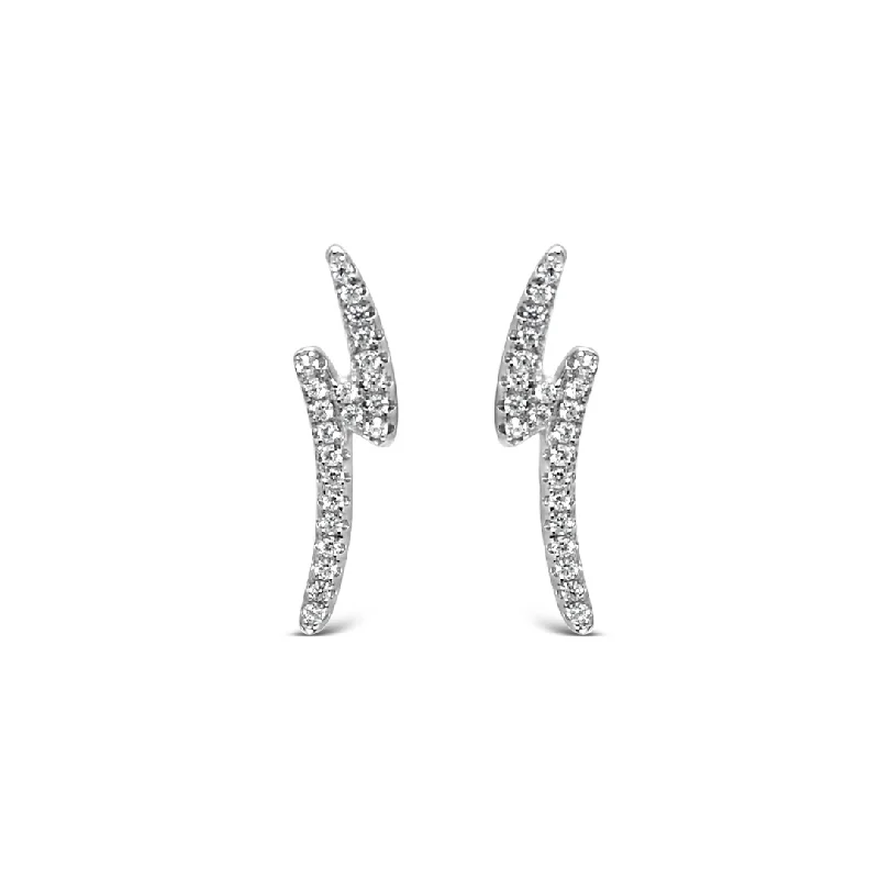 ENERGETIC ( Z ) SHAPE STUD SILVER EARRING