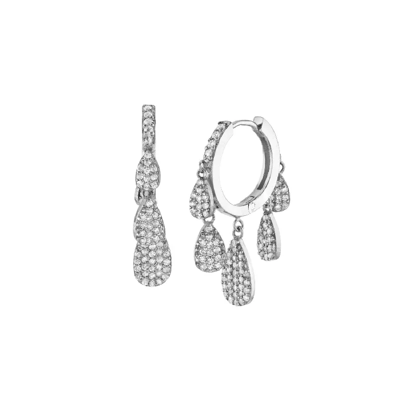 Five Drop Shaker Diamond Earrings