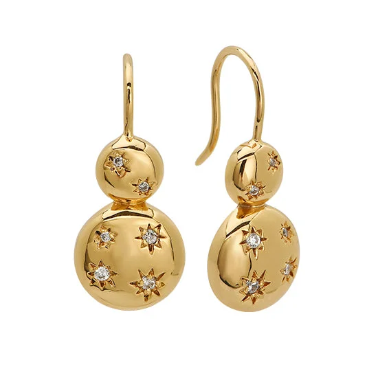 Goldbug Double Bubble Drop Earrings