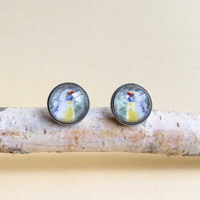 Green Rosella - Stud Earrings