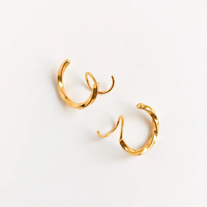 Julissa Faux Double Hoop Earrings