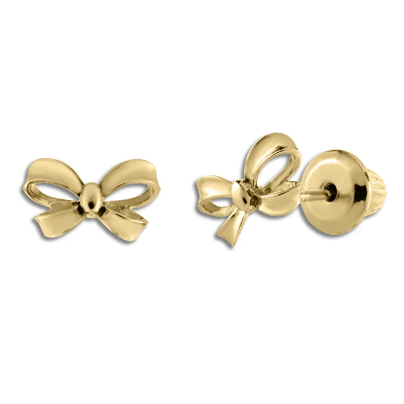 Kiddie Kraft 14KT Yellow Gold Stud Bow Earrings