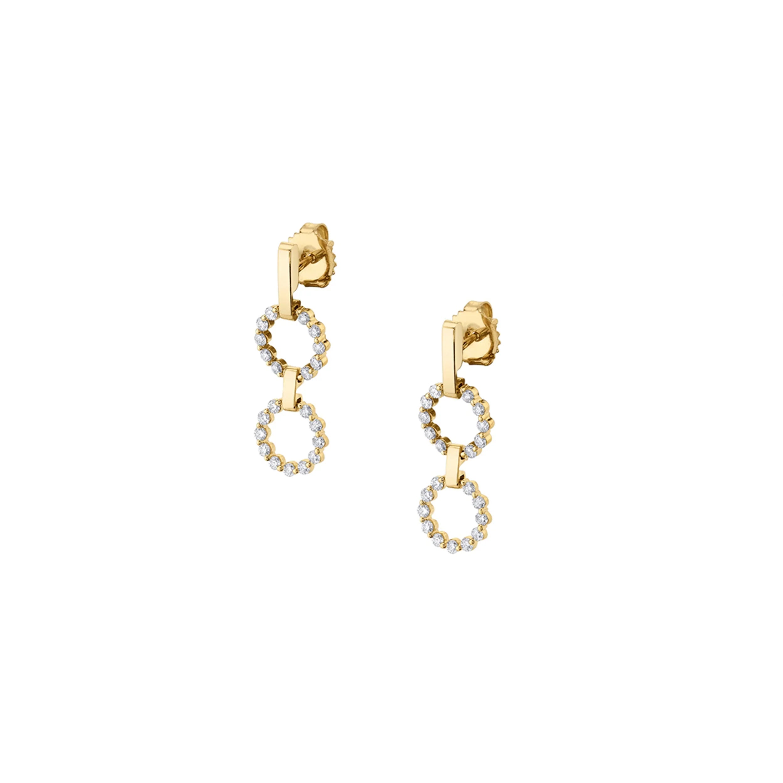 Two Ring Cloud Drop Earrings ER385-S