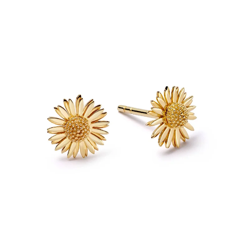 Michaelmas Daisy Stud Earrings 18ct Gold Plate