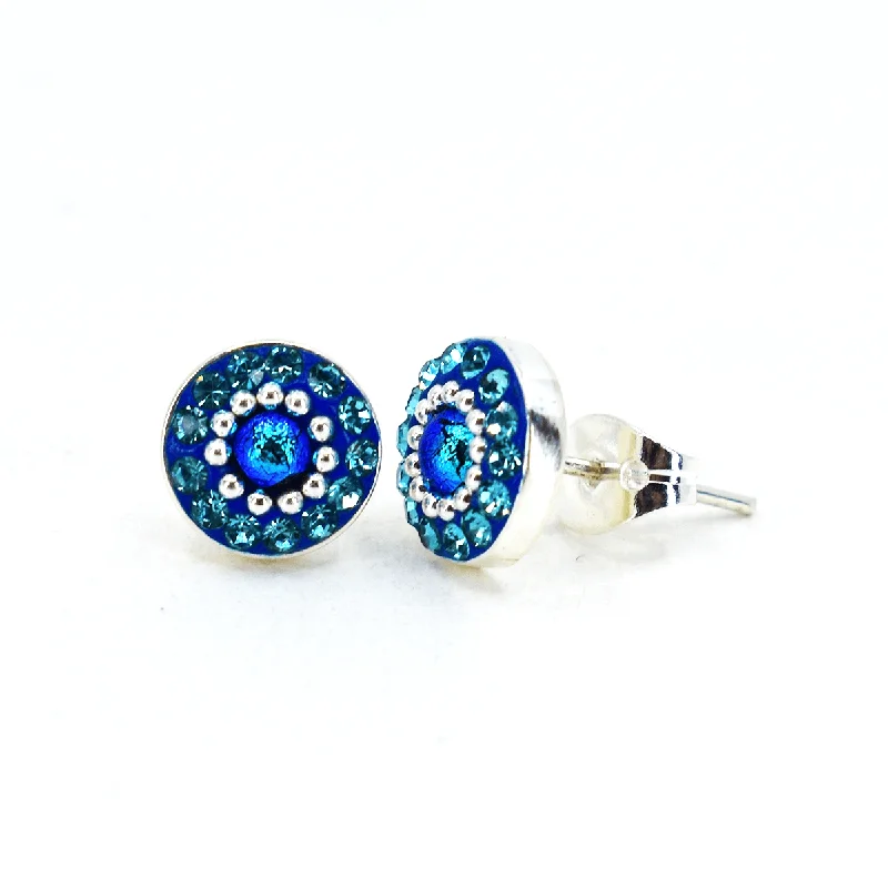 Mosaic Crystal Stud Earrings