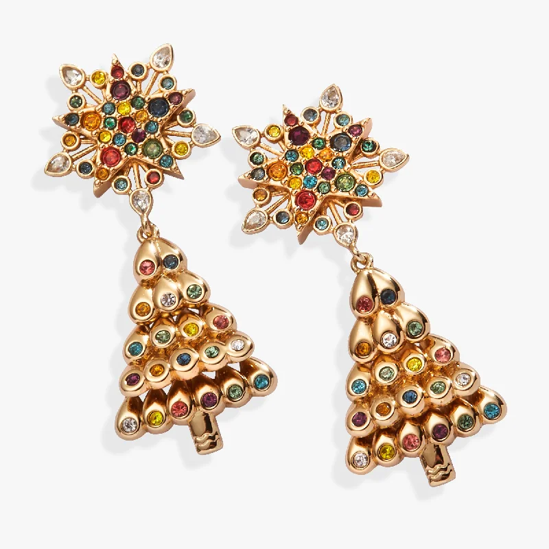 Christmas Tree Drop Earrings