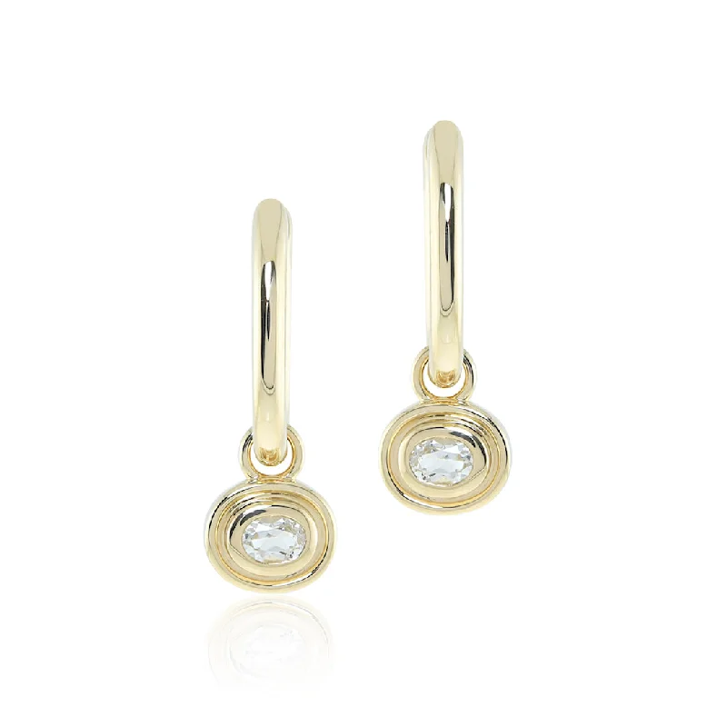 Catalina Drop Earrings in White Topaz