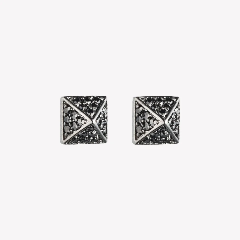 PAVÉ PYRAMID STUD EARRINGS