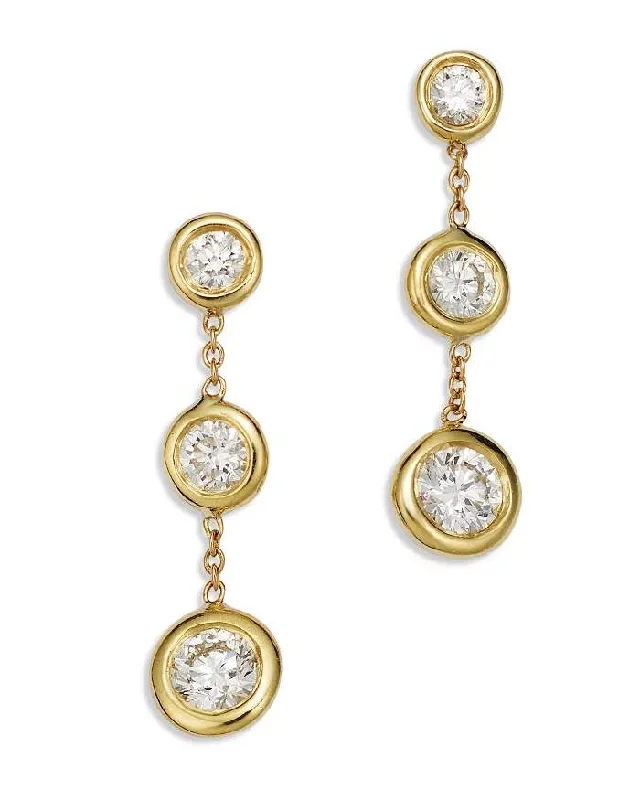 Roberto Coin Bezel Set Drop Earrings