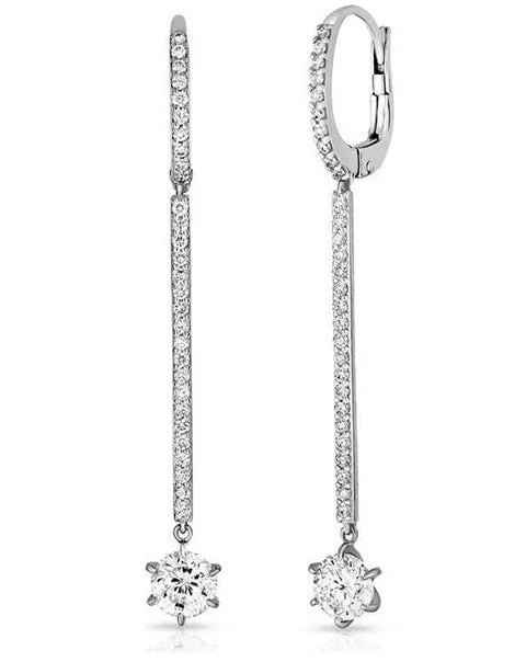 ROBERTO COIN CENTO SHORT MATCHSTICK DIAMOND EARRINGS