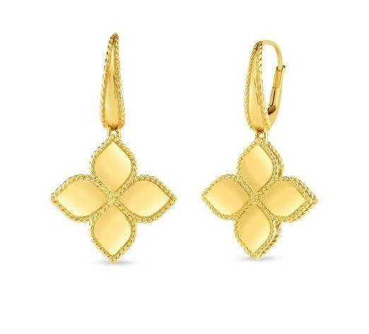 Roberto Coin Princess Flower Drop Earrings