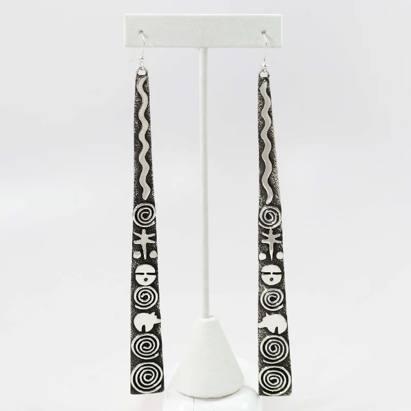 Silver Petroglyph Earrings