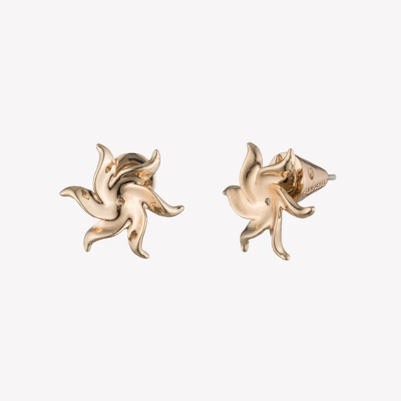 SMALL POINSETTIA STUD EARRINGS