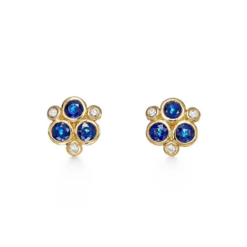 Temple St. Clair Blue Sapphire Trio Earrings