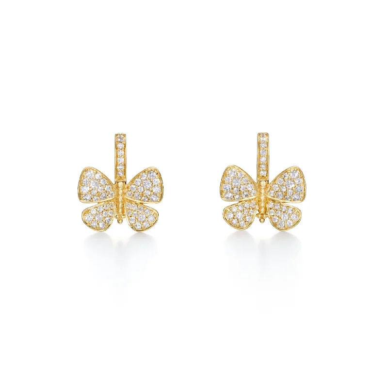 Temple St. Clair Snow Butterfly Earrings