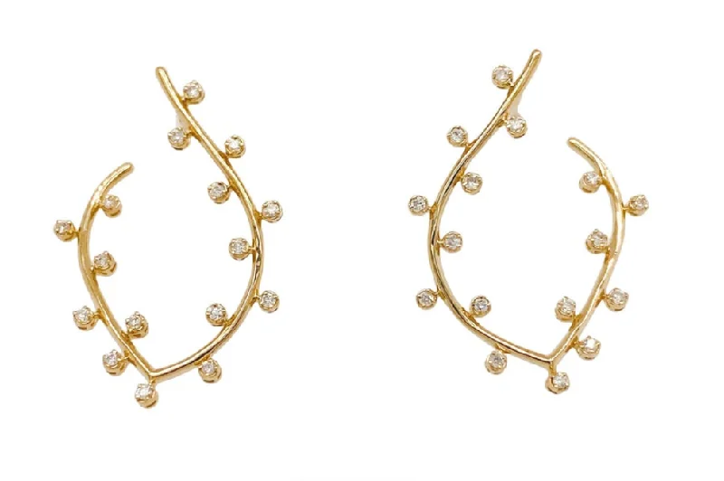 Vine Diamond Earrings