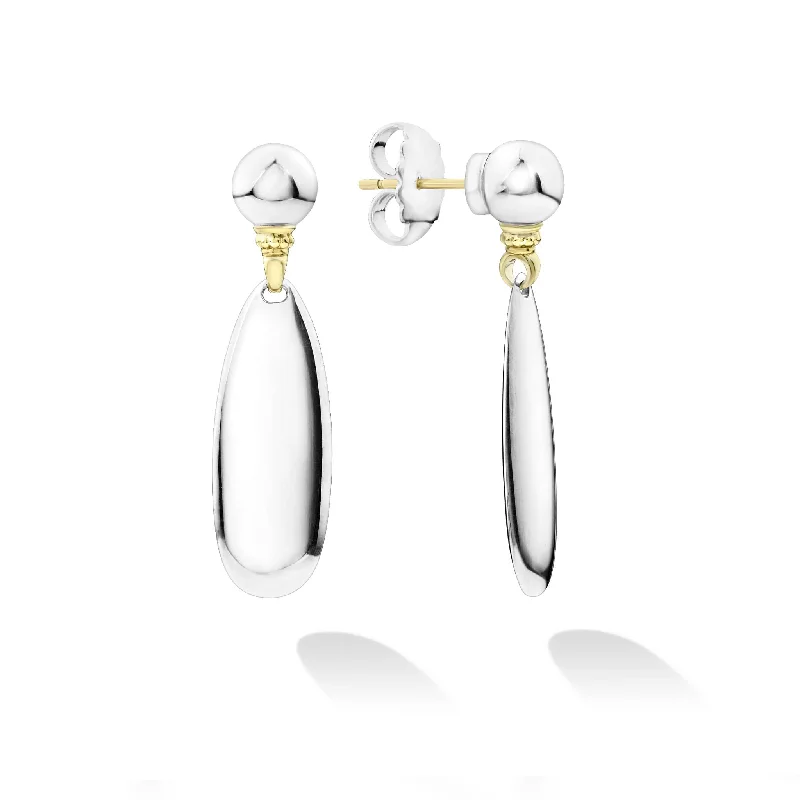 Beloved Smooth Silver Drop Earrings