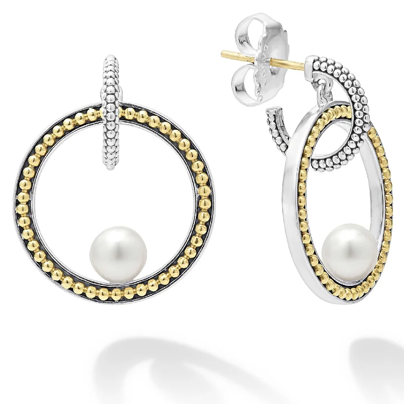 Luna Caviar Pearl Drop Earrings