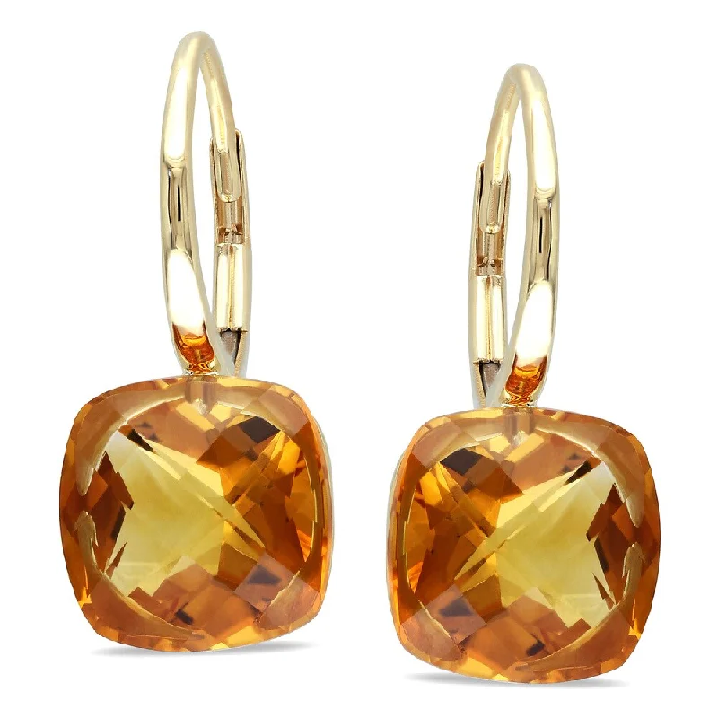 Miadora 14k Yellow Gold Citrine Earrings